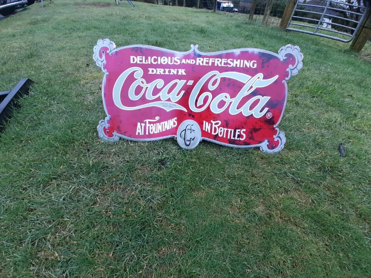 Large Coca-Cola Tin Sign - Image 2