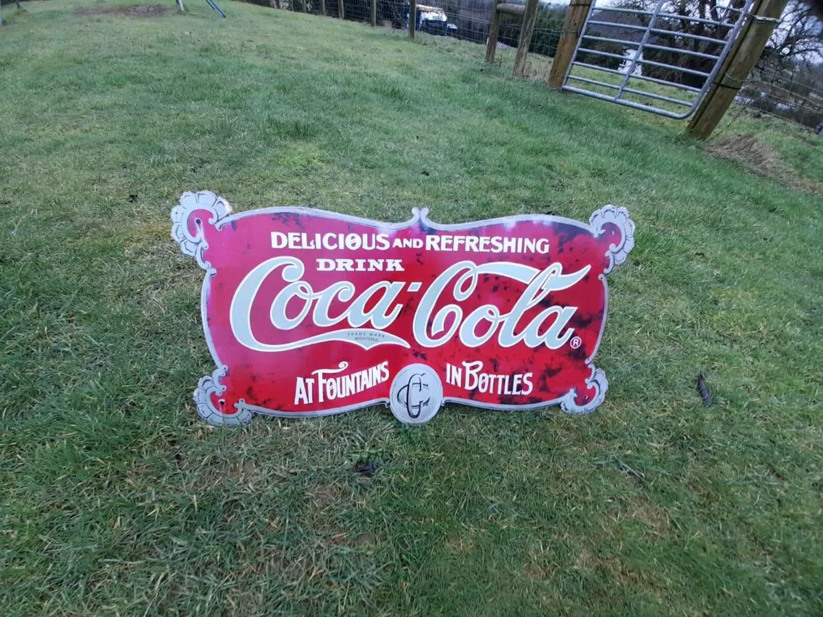 Large Coca-Cola Tin Sign - Image 3