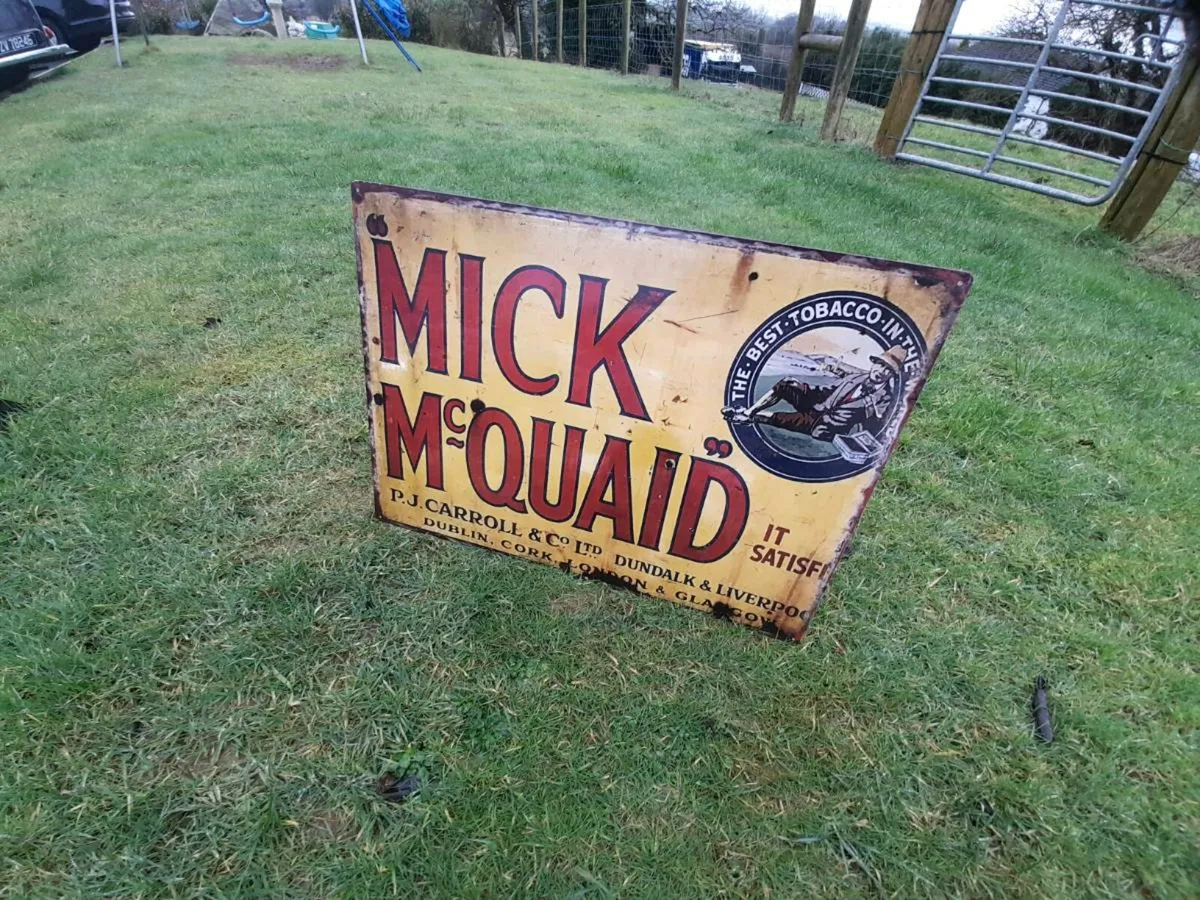 Large Mick McQuaid Tin Sign - Image 3
