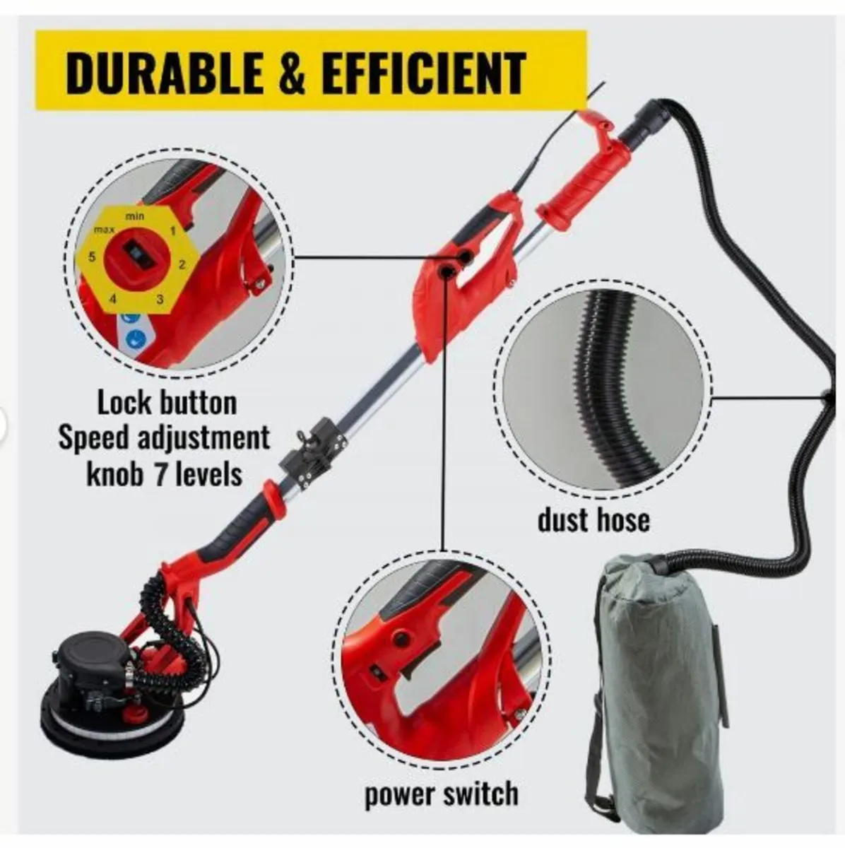 Drywall Sander 750W, Electric Drywall Sander - Image 4