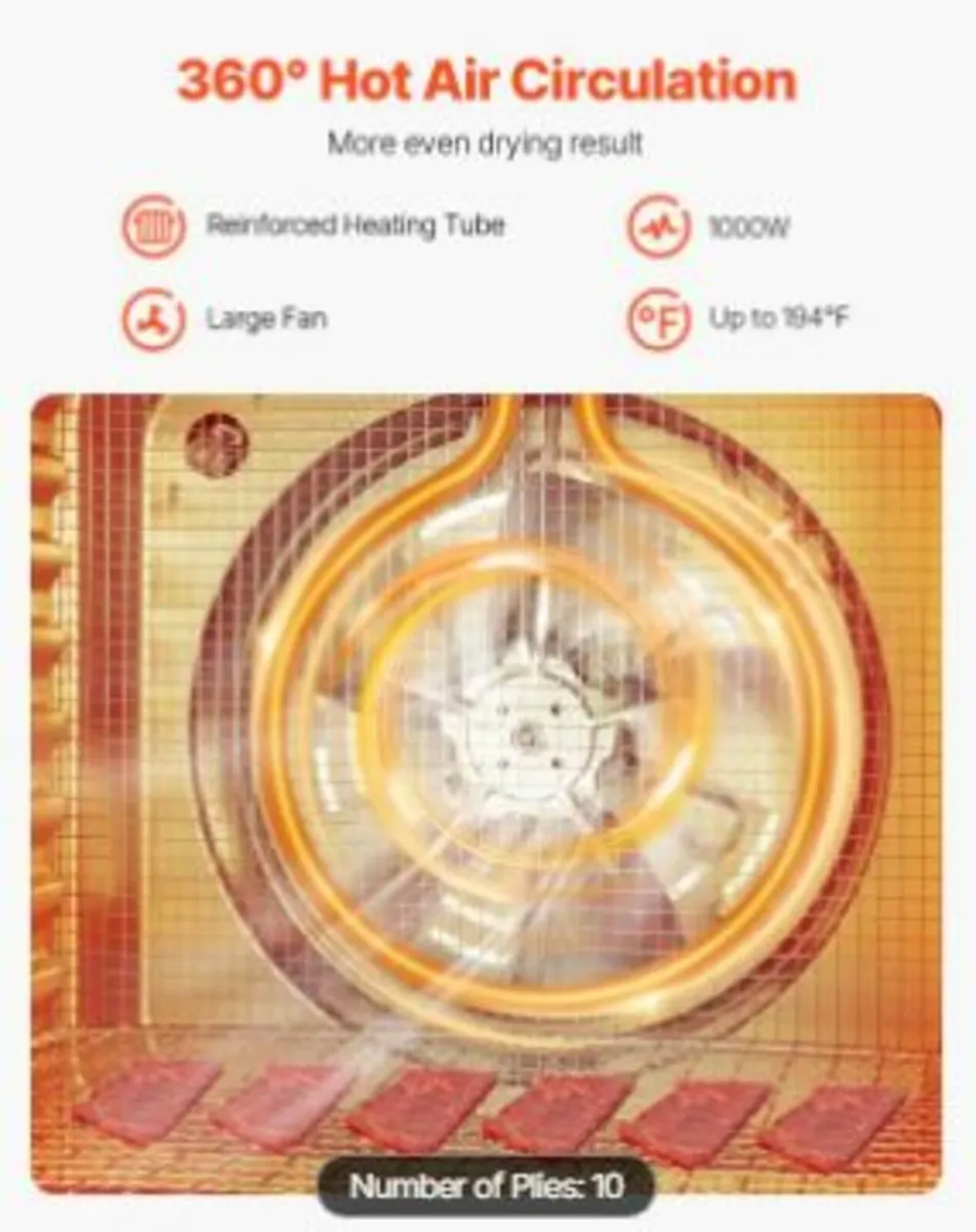 10 Trays Food Dehydrator Machine Stainless Steel - Image 2