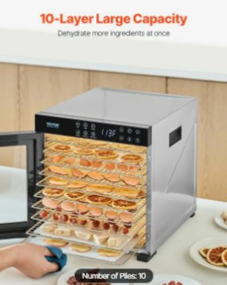 10 Trays Food Dehydrator Machine Stainless Steel - Image 4