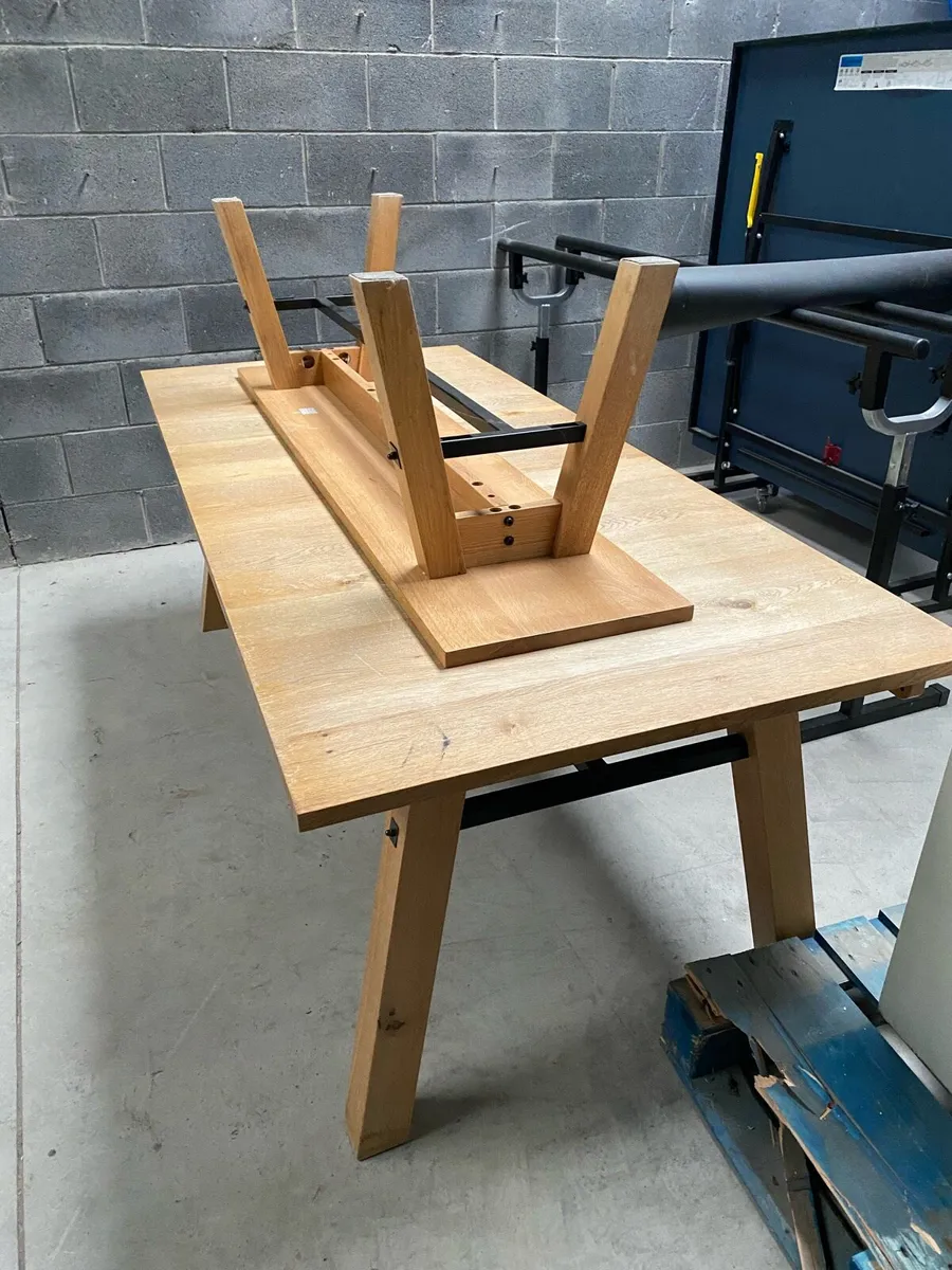 Table and bench and doors and Safe - Image 1