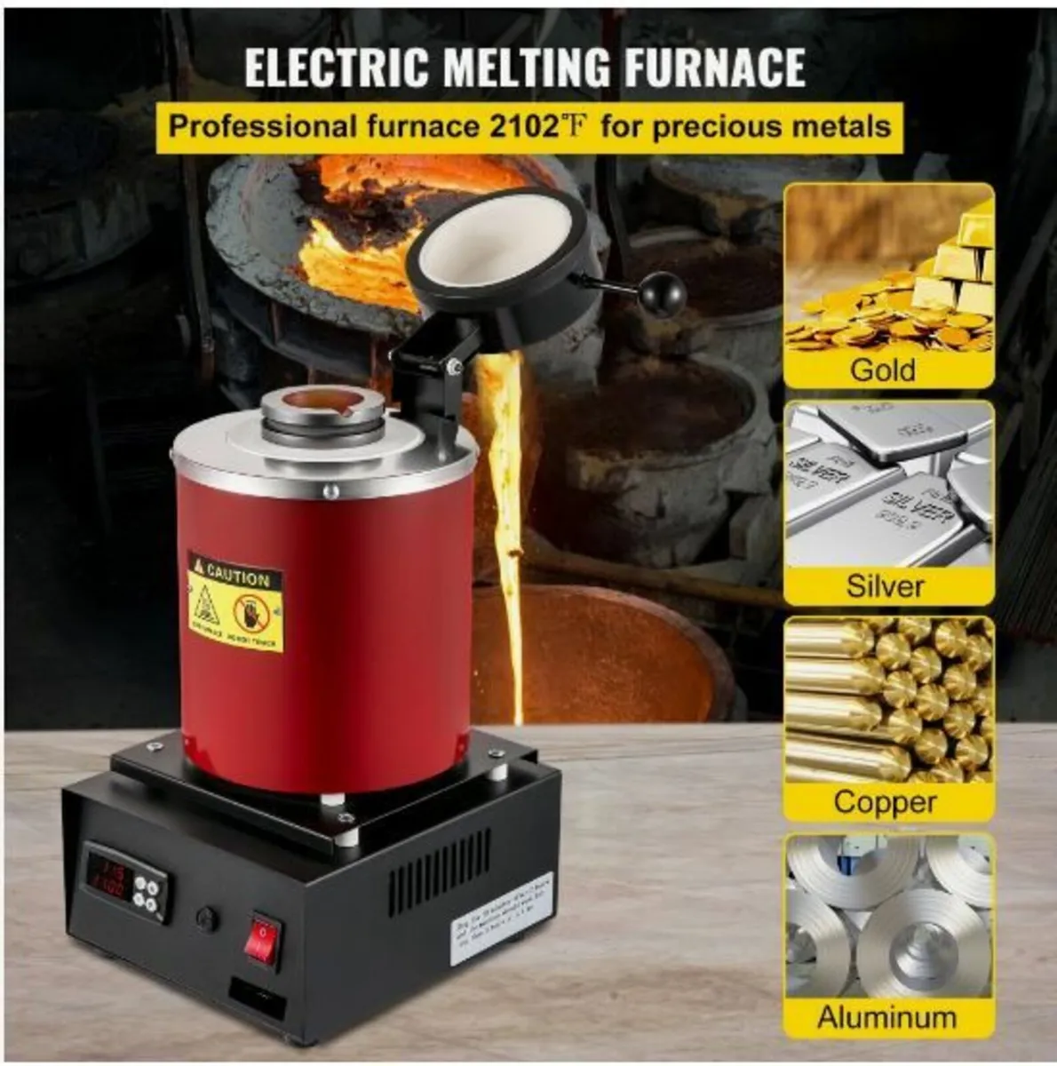 Electric Melting Furnace, 3KG Digital - Image 3