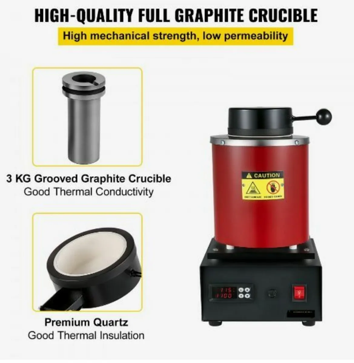 Electric Melting Furnace, 3KG Digital - Image 4