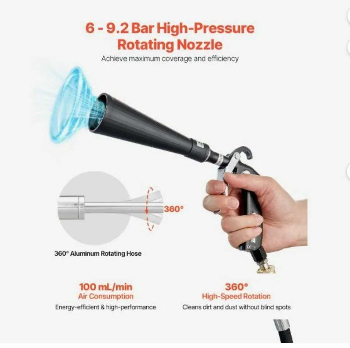 Air Blow Gun 2 Nozzles Blast Dirt - Image 4