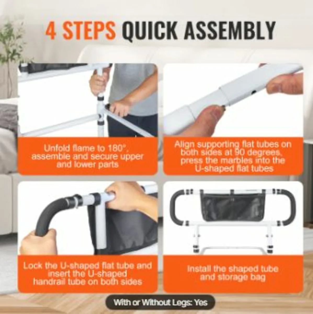Bed Rails for Elderly Adults, 180° - Image 4