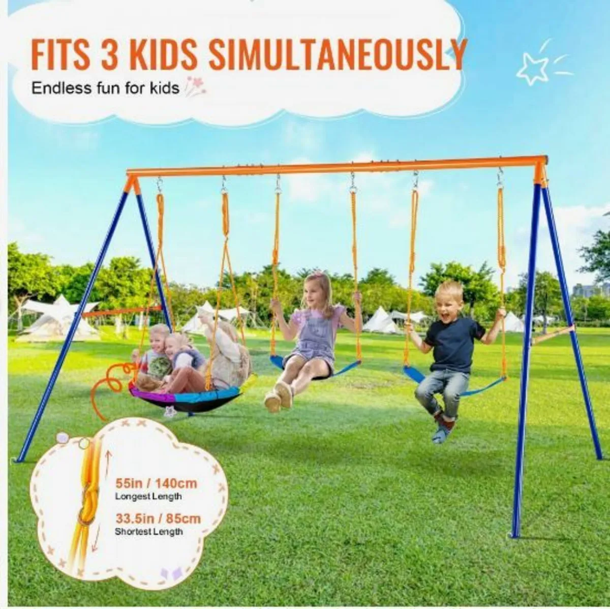 Swing Sets for Backyard 1 Saucer 2 Belt - Image 4