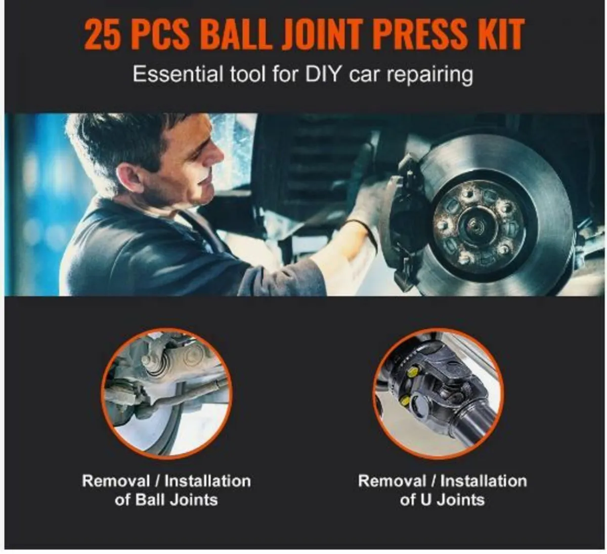 Ball Joint Press Kit, 25 pcsTool Kit - Image 2