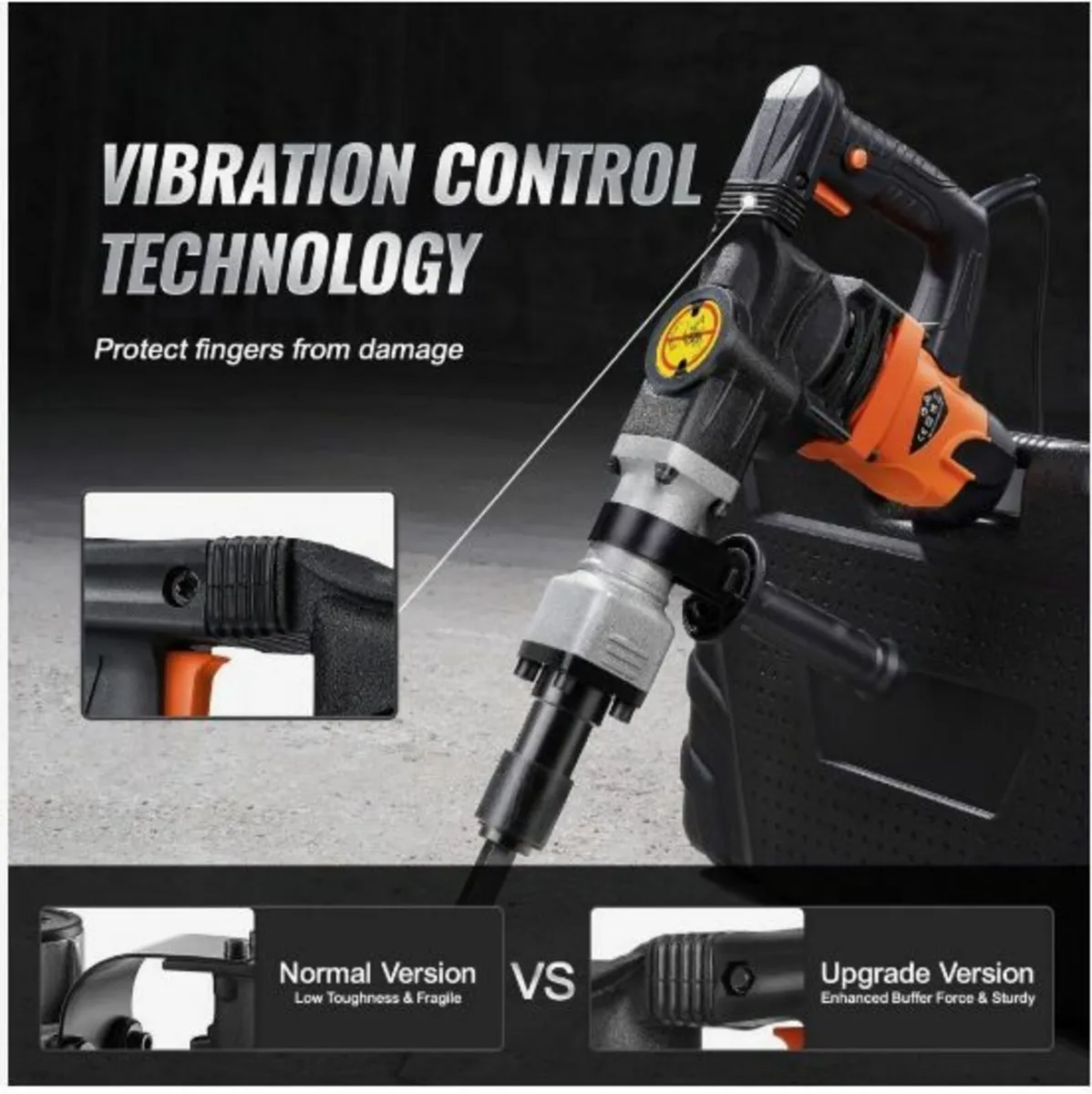 Demolition Jack Hammer Concrete Breaker 1600W - Image 3