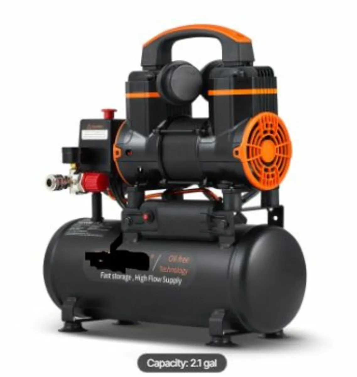 Air Compressor 2.1 Gallon 900W 2.2 CFM@ 90PSI - Image 1