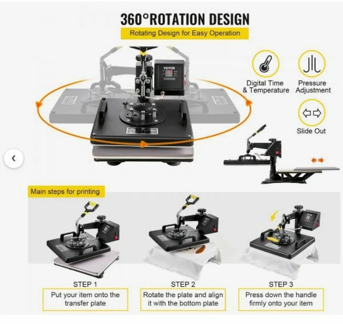 Heat Press 8 in 1 Heat Press Machine 38x38cm - Image 2