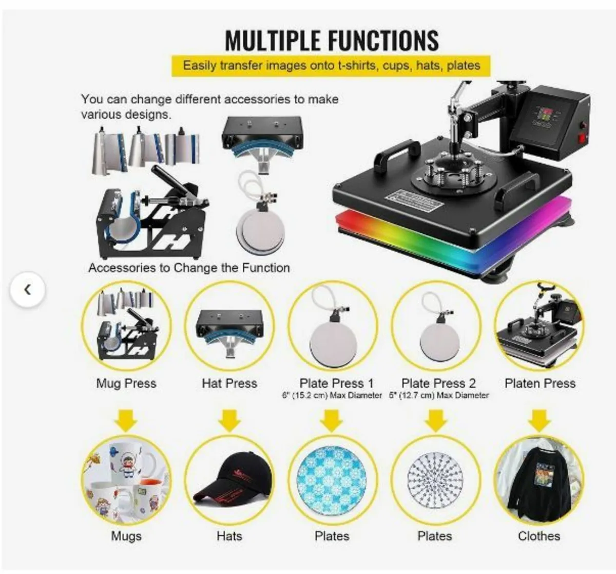 Heat Press 8 in 1 Heat Press Machine 38x38cm - Image 3