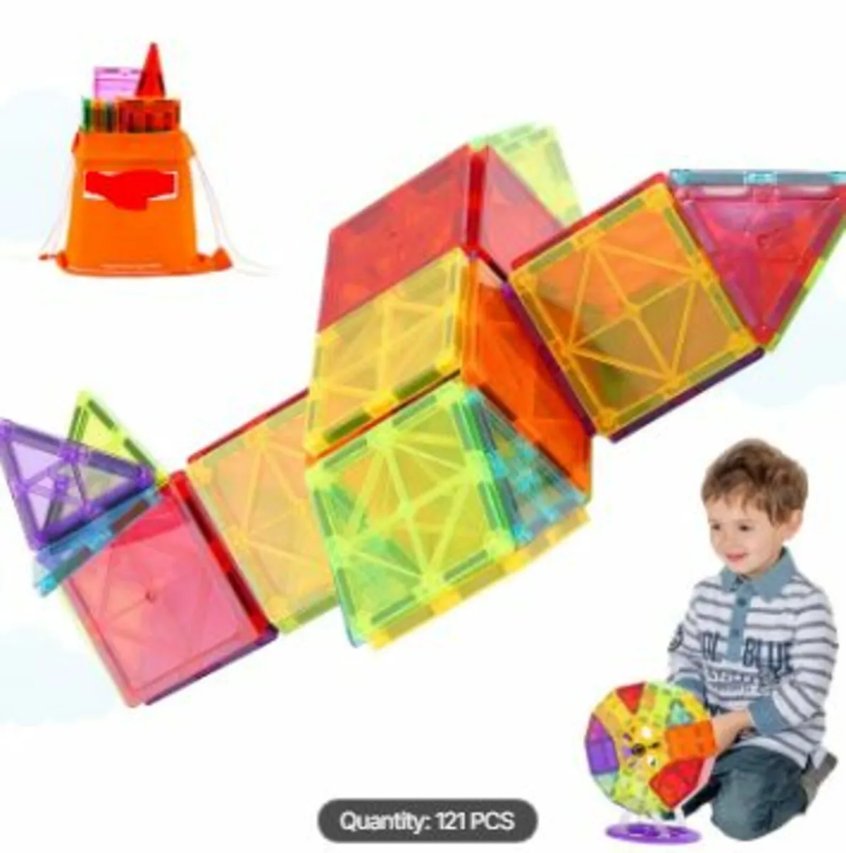 Magnetic Tiles Magnetic Building Toy 121 - Image 1