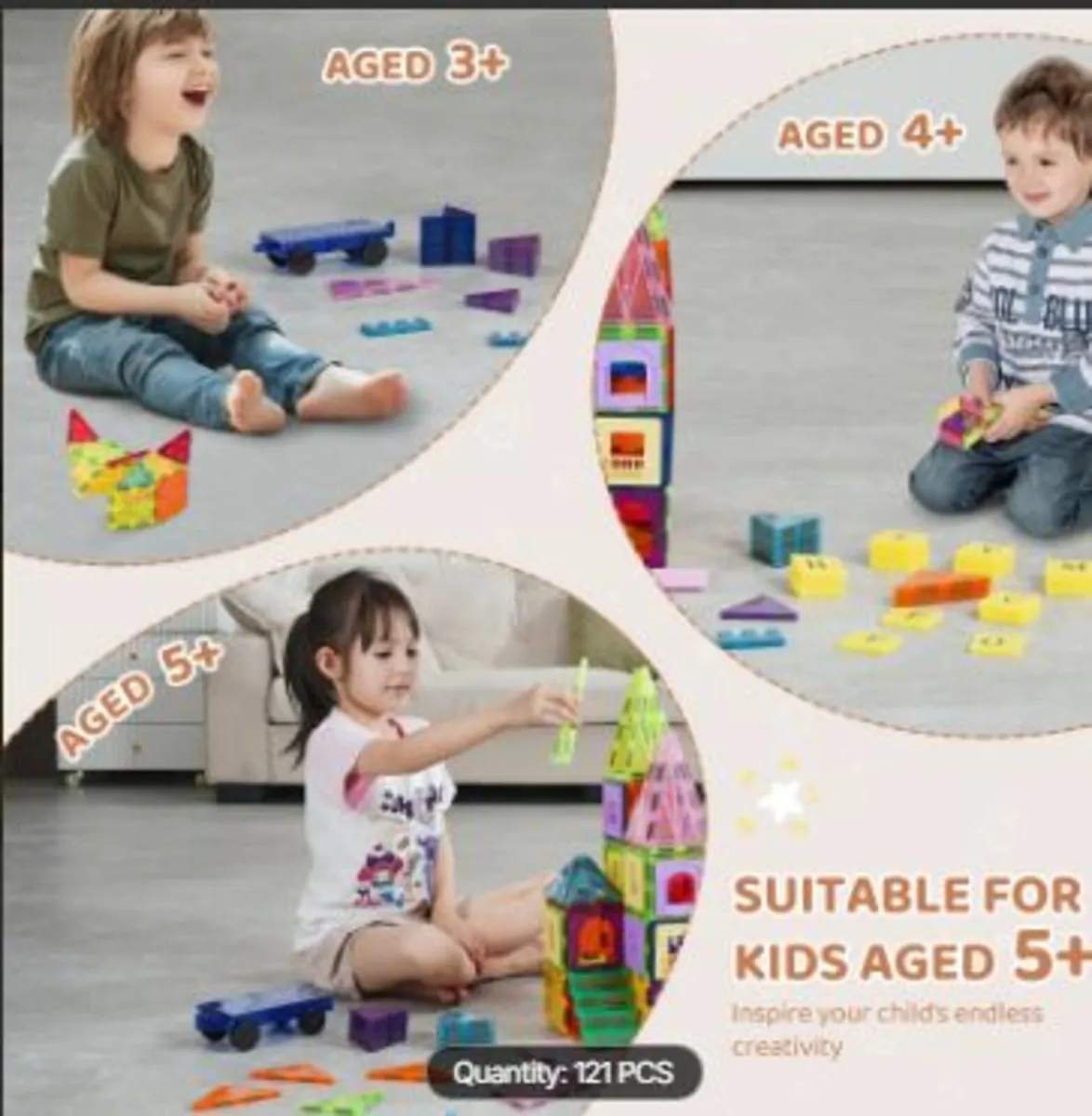 Magnetic Tiles Magnetic Building Toy 121 - Image 4