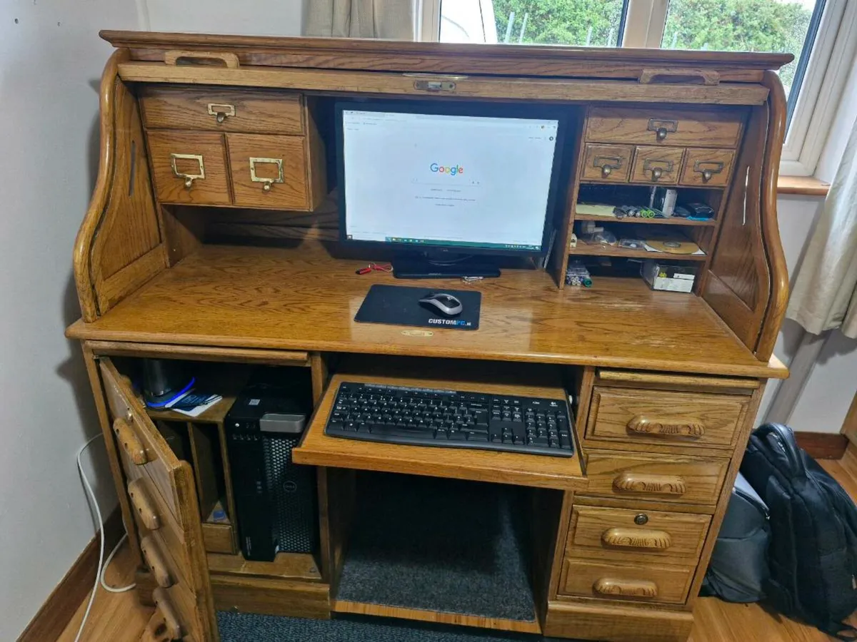 Old style writing bureau/computer workstation - Image 3