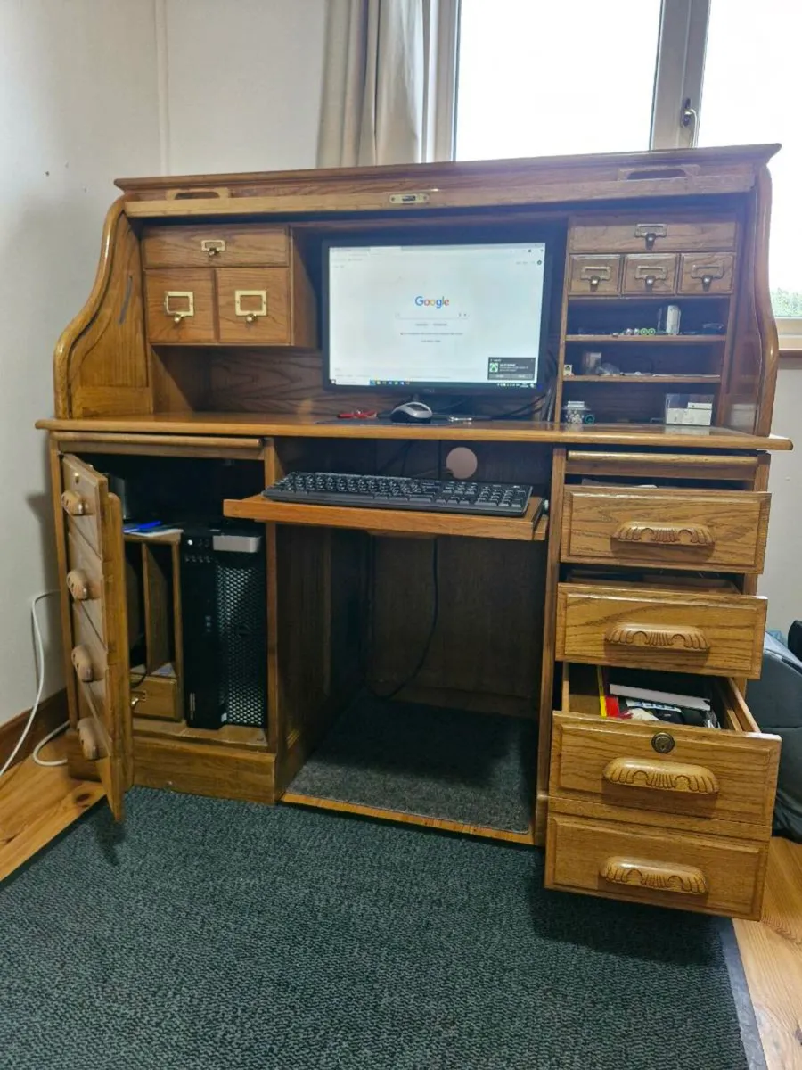 Old style writing bureau/computer workstation - Image 4
