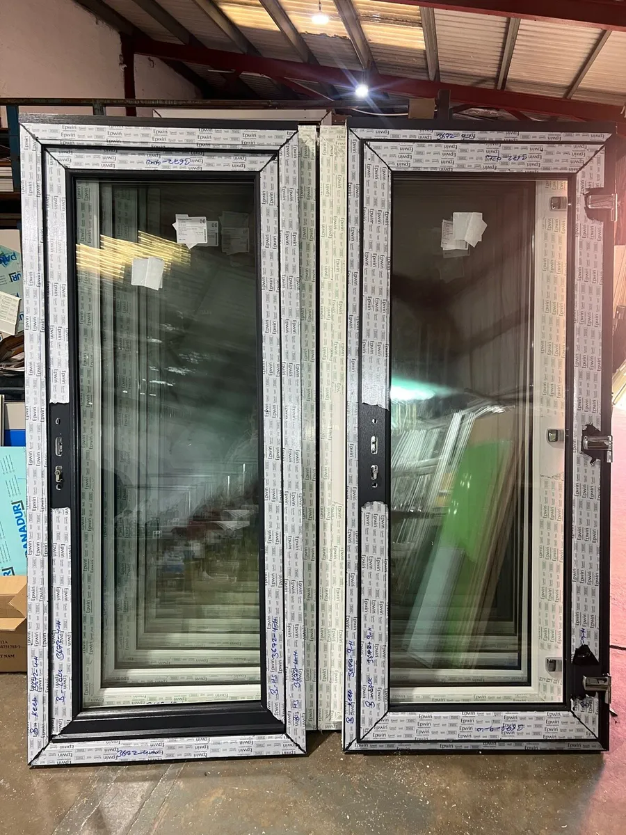 2100 x 900 full glass grey doors