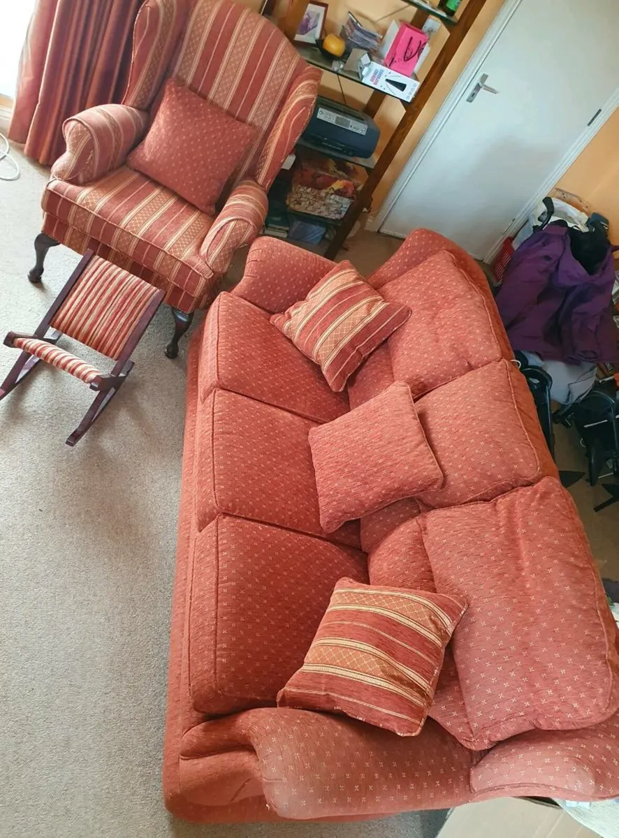 Queen Anne Chair and sofa - Image 1