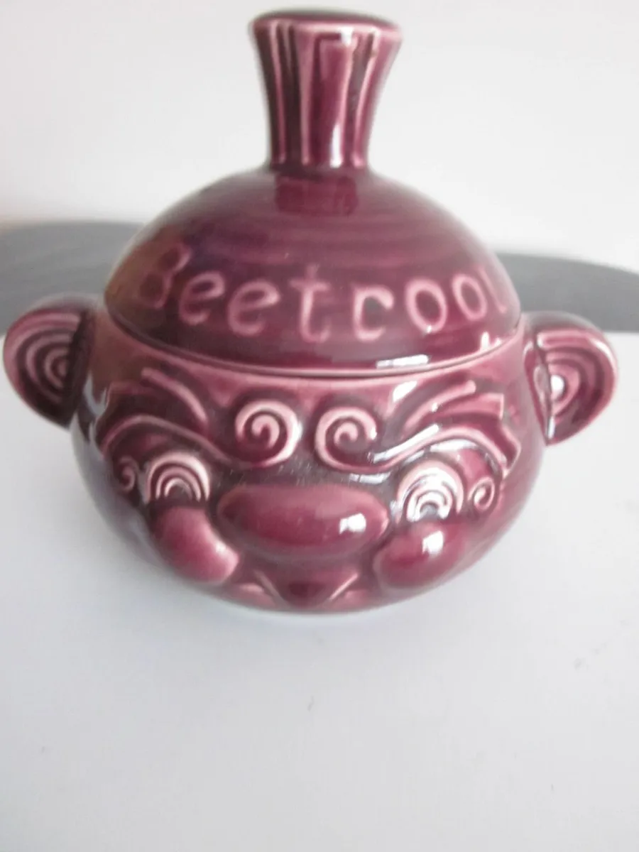 Sadler Beetroot Double Faced Lidded Storage Jar - Image 1