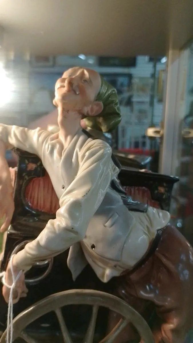 Large Vintage Capodimonte Cart - Image 4