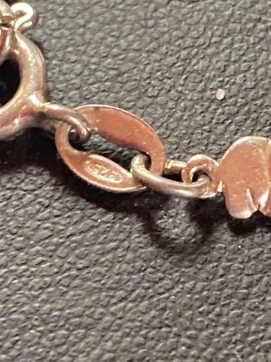 Sterling silver elephant link bracelet - Image 3