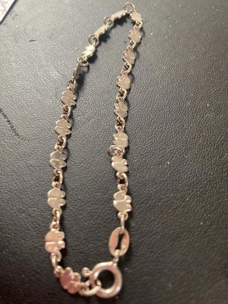 Sterling silver elephant link bracelet - Image 4