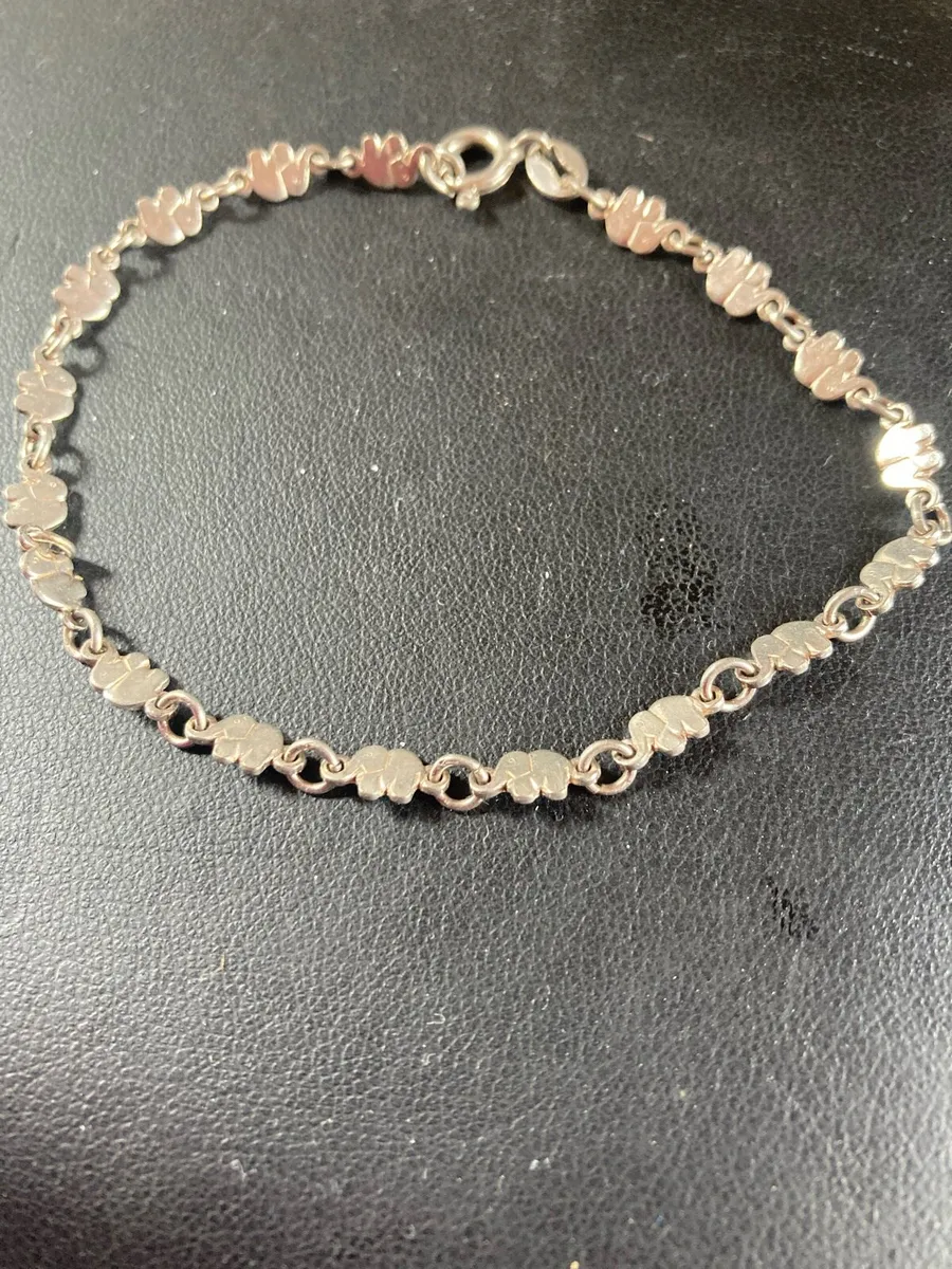 Sterling silver elephant link bracelet - Image 1