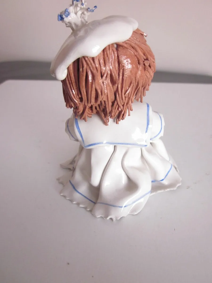 Lino Zampiva Spaghetti Hair Porcelain Girl Figure - Image 3
