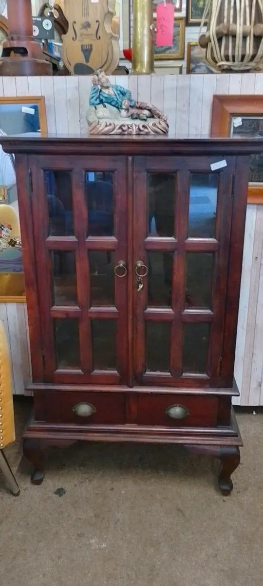 Solid Mahogany Glass Display Cabinet - Image 1