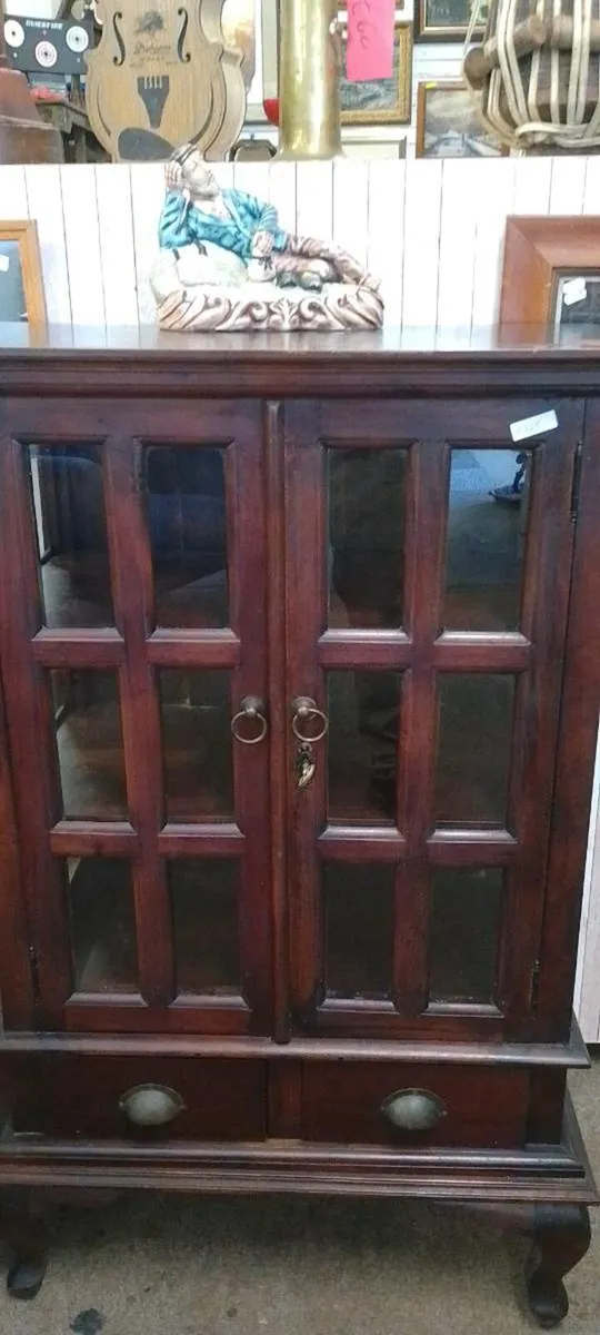 Solid Mahogany Glass Display Cabinet - Image 2
