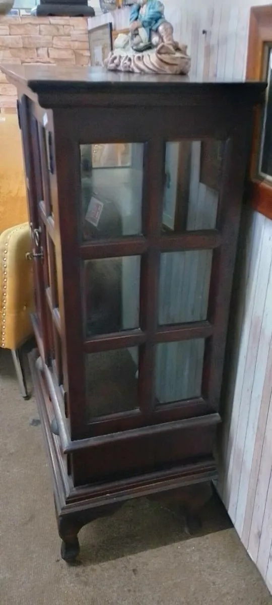 Solid Mahogany Glass Display Cabinet - Image 3
