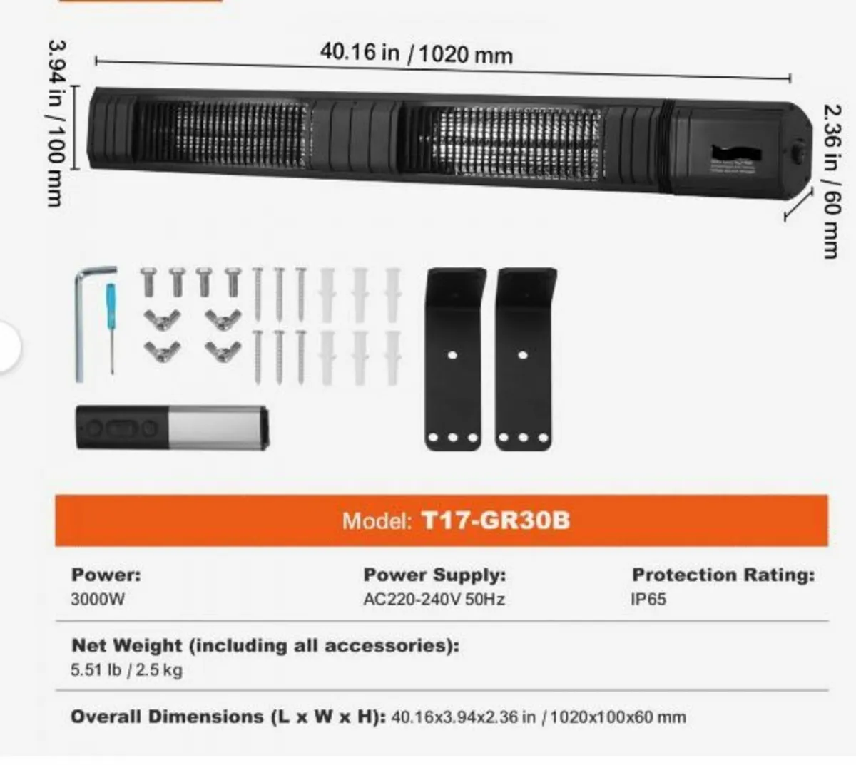 Infrared Heater 3000W Electric Space Heater - Image 3