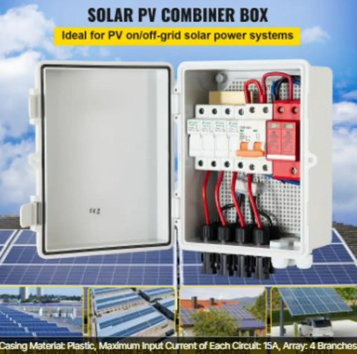 PV Combiner Box, 4 String, Solar - Image 3