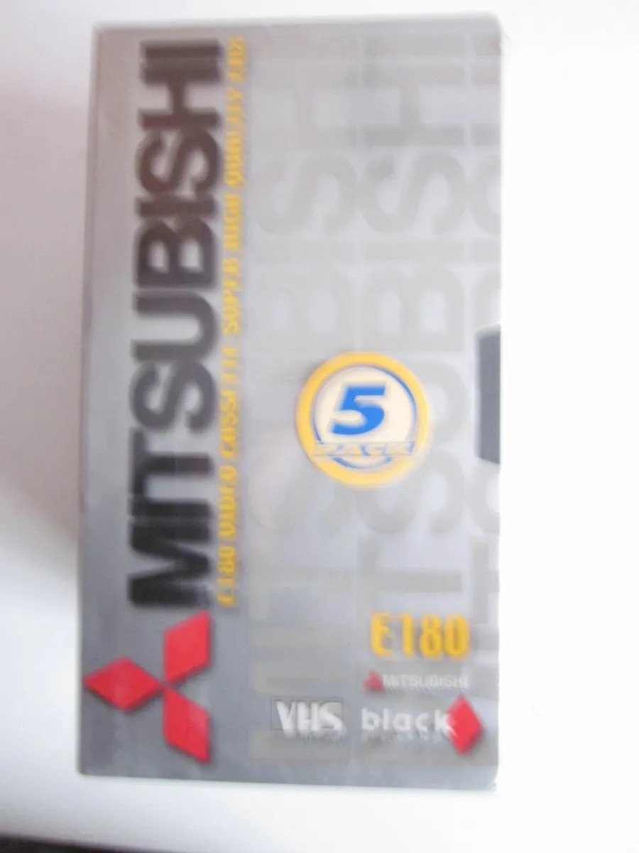 Mitsubishi 5 Pack E180 VHS Black Diamond Cassette - Image 1