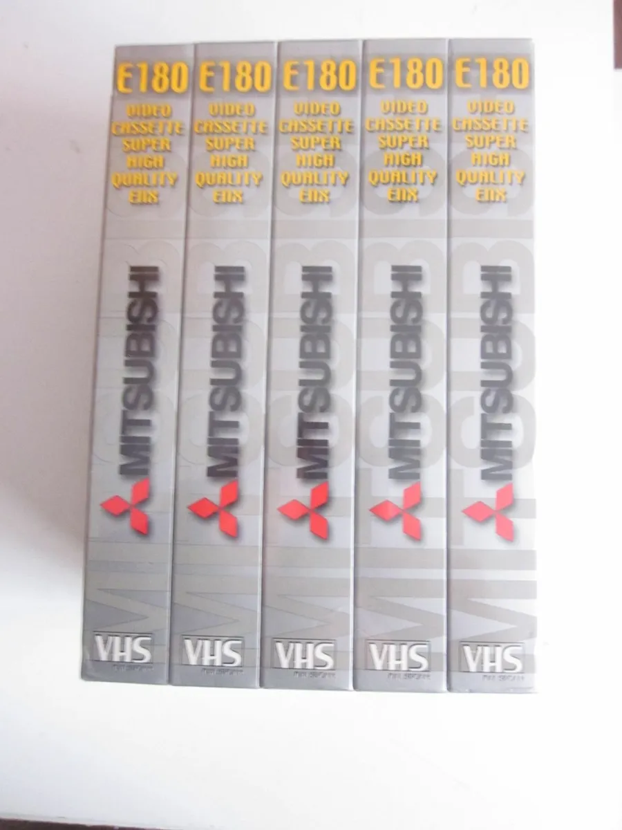 Mitsubishi 5 Pack E180 VHS Black Diamond Cassette - Image 2
