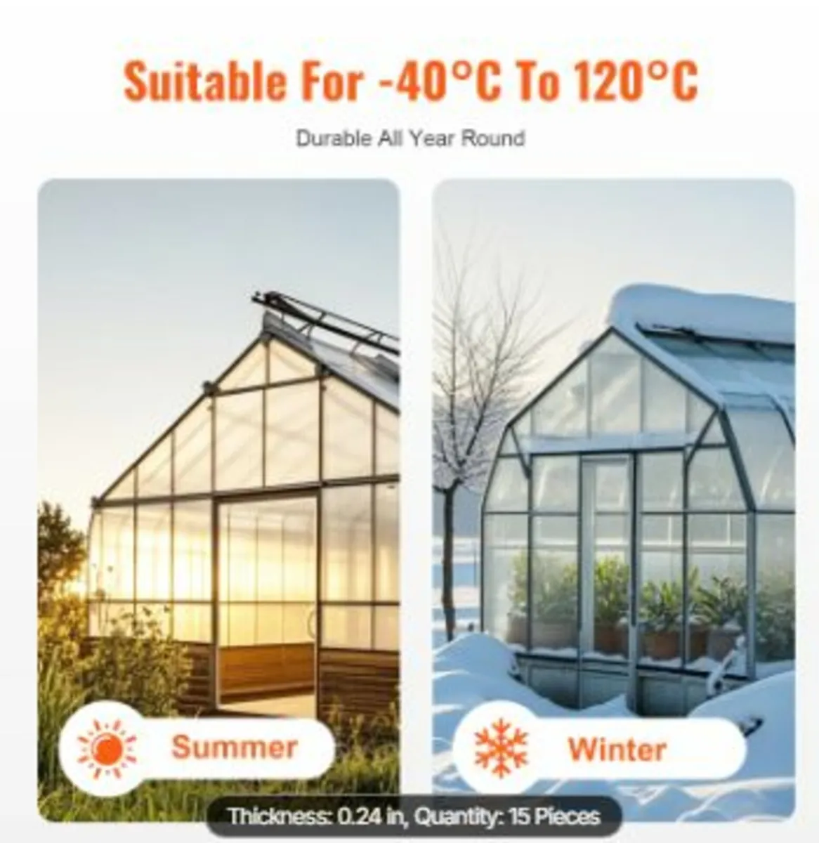 15 Pack Polycarbonate Greenhouse Panels 2' X - Image 4