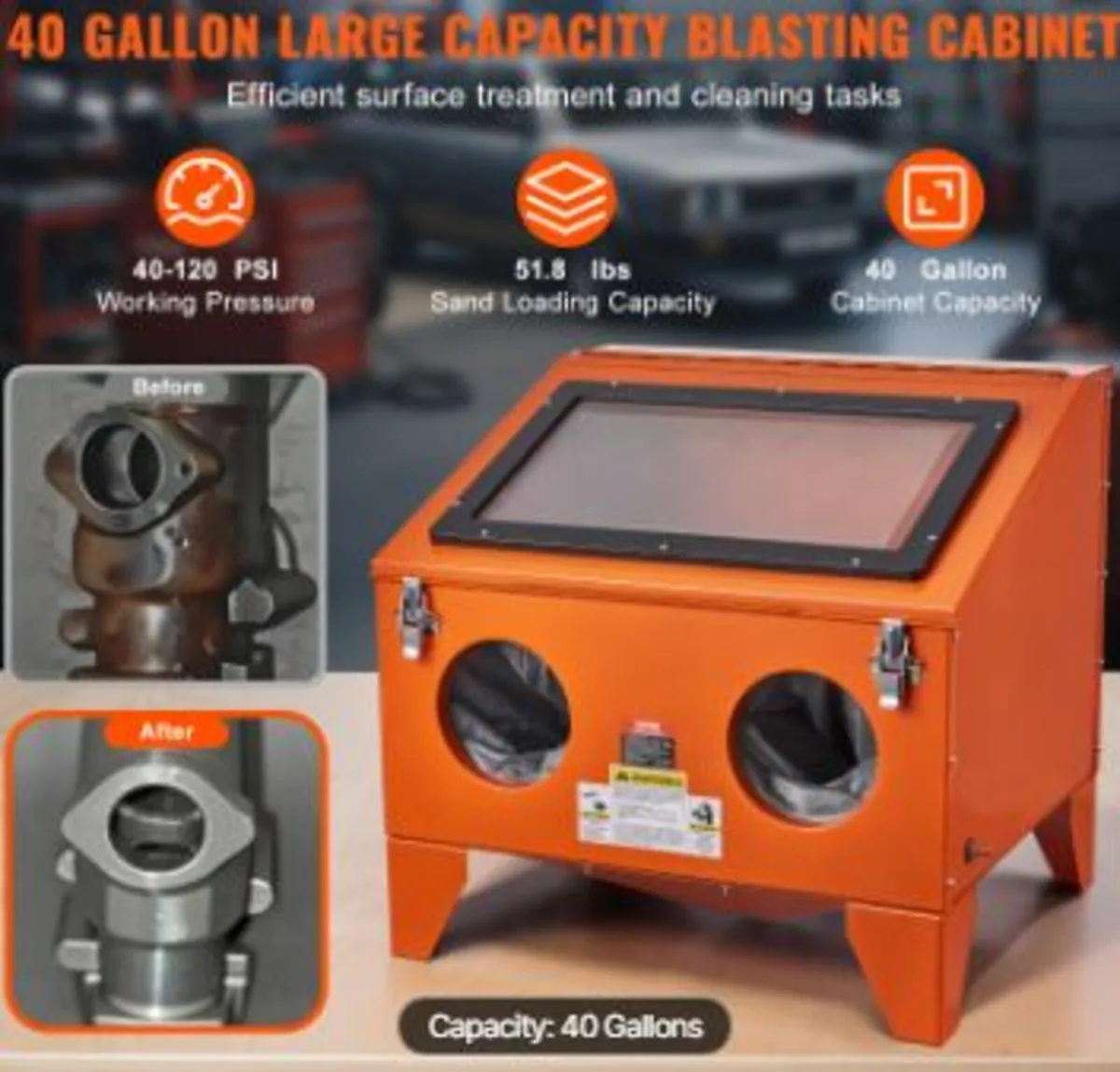 40 Gallon Sandblasting Cabinet - Image 2