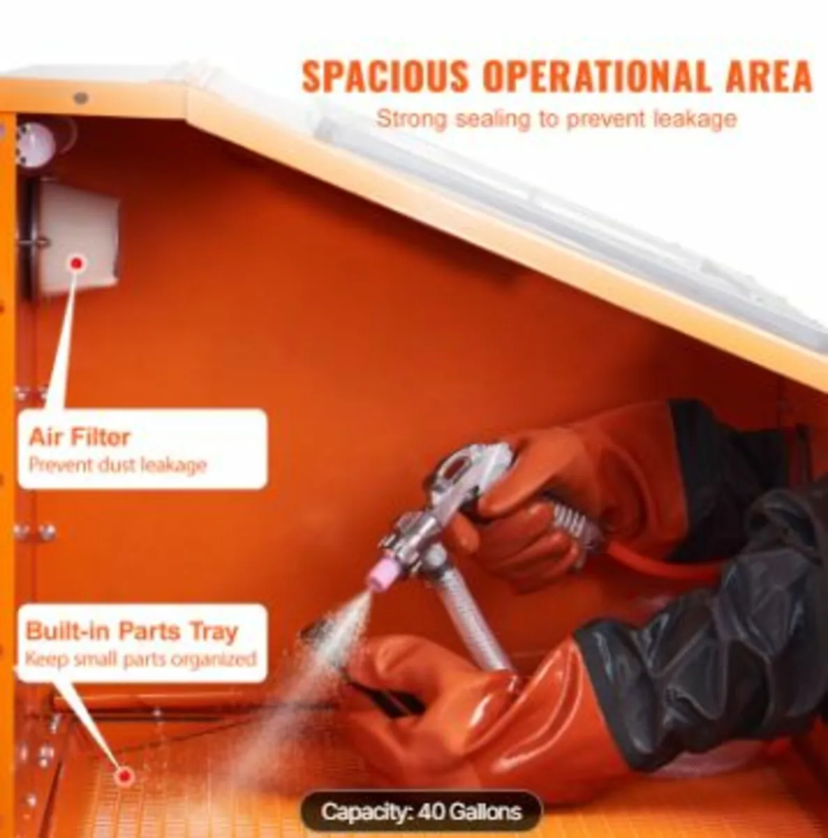 40 Gallon Sandblasting Cabinet - Image 3