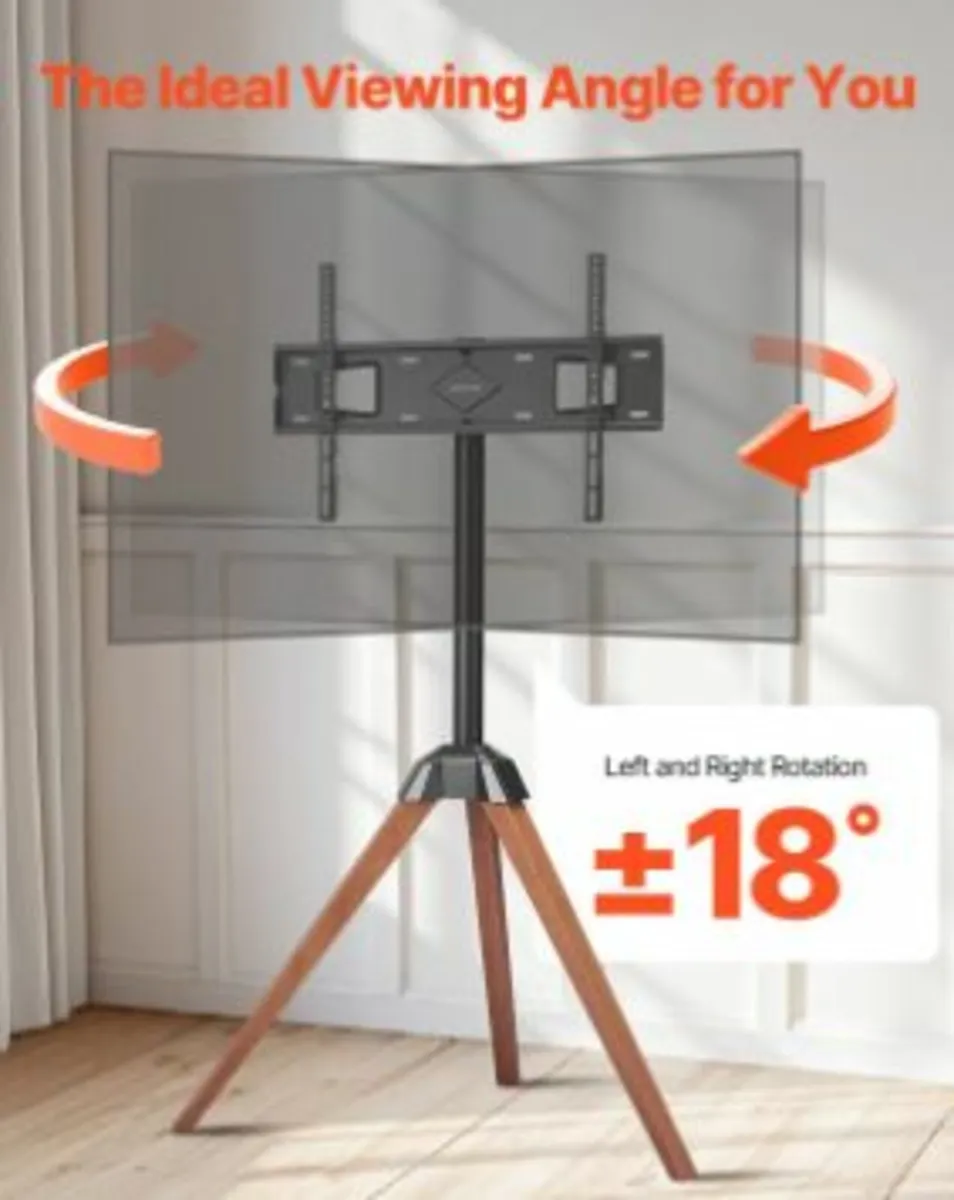 Tripod Easel TV Stand Wood Legs Holds - Image 4