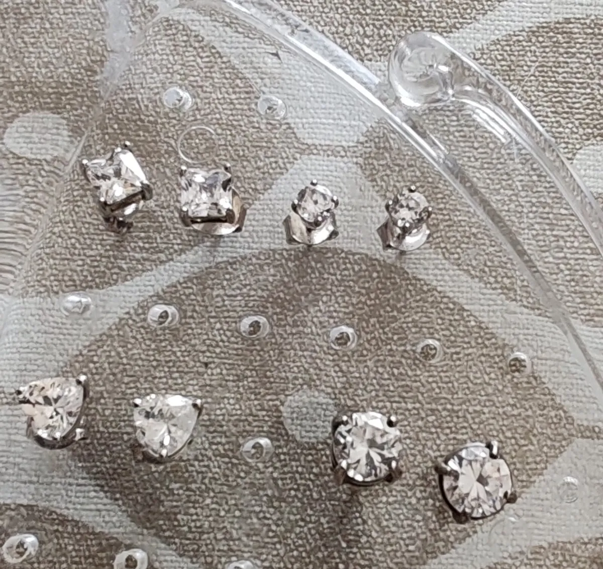 4 pr sterling silver stud earrings - Image 2