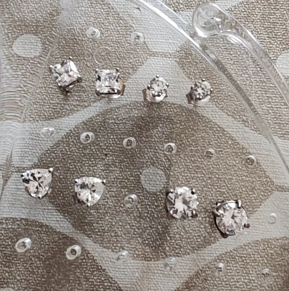 4 pr sterling silver stud earrings - Image 3