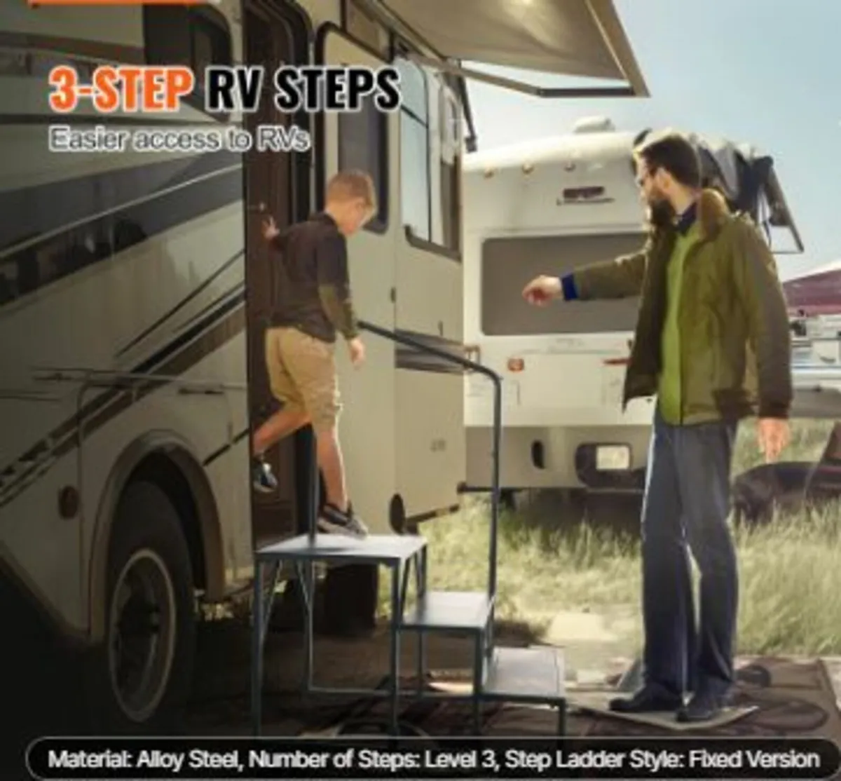 RV Steps, 3-Step RV Stairs, 440 LBS - Image 2