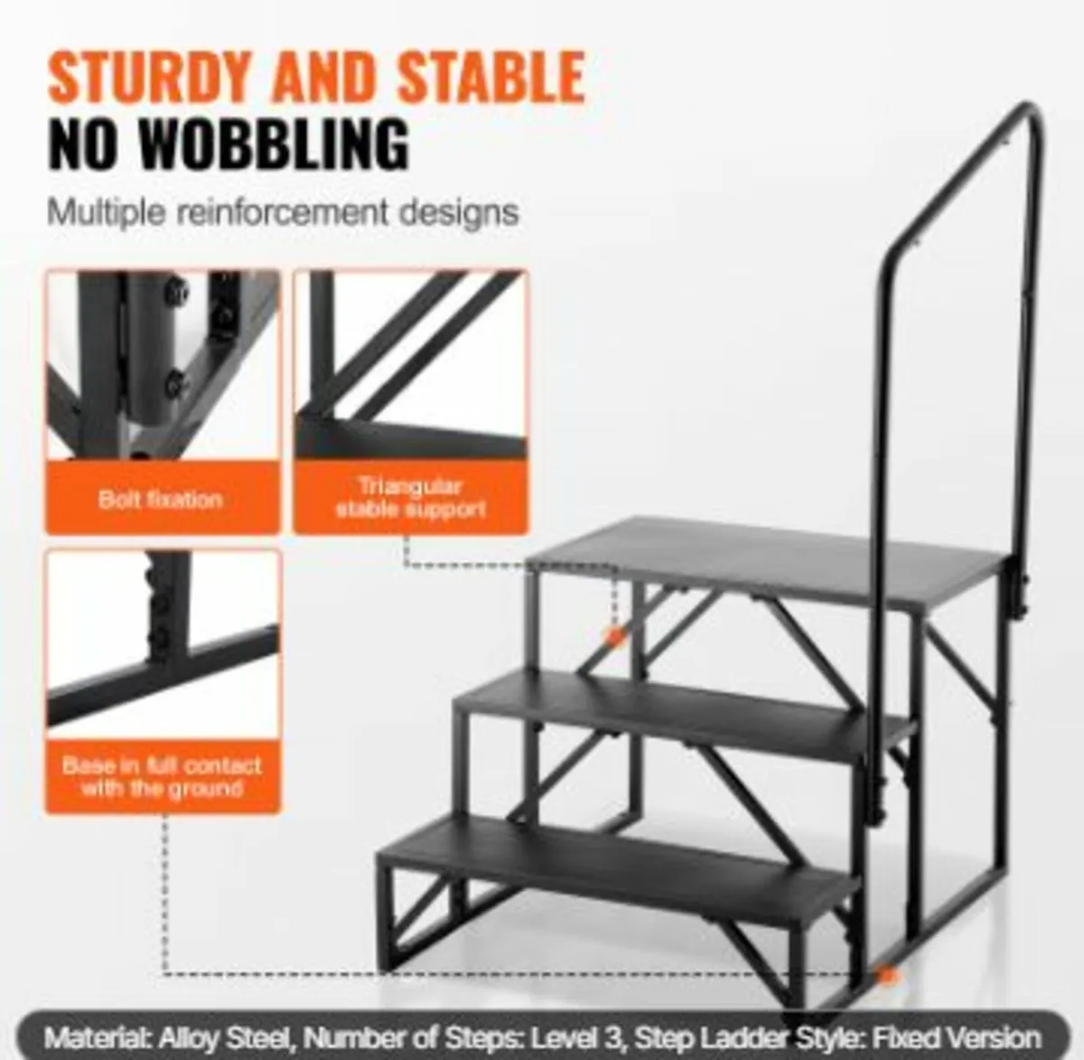 RV Steps, 3-Step RV Stairs, 440 LBS - Image 4