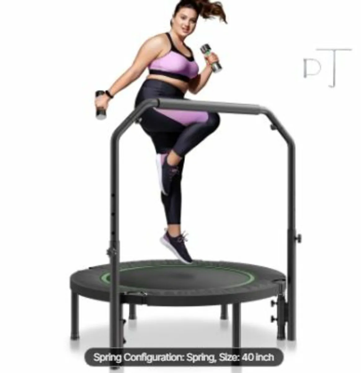 40" Foldable Mini Fitness Trampoline - Image 1