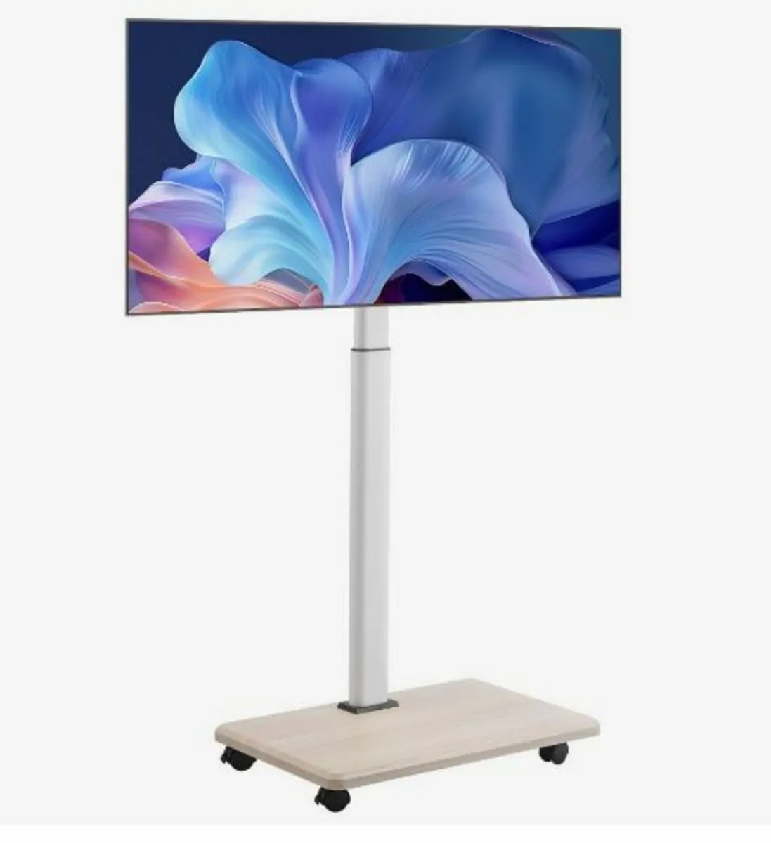 Rolling TV Stand Mobile TV Cart Holds - Image 1