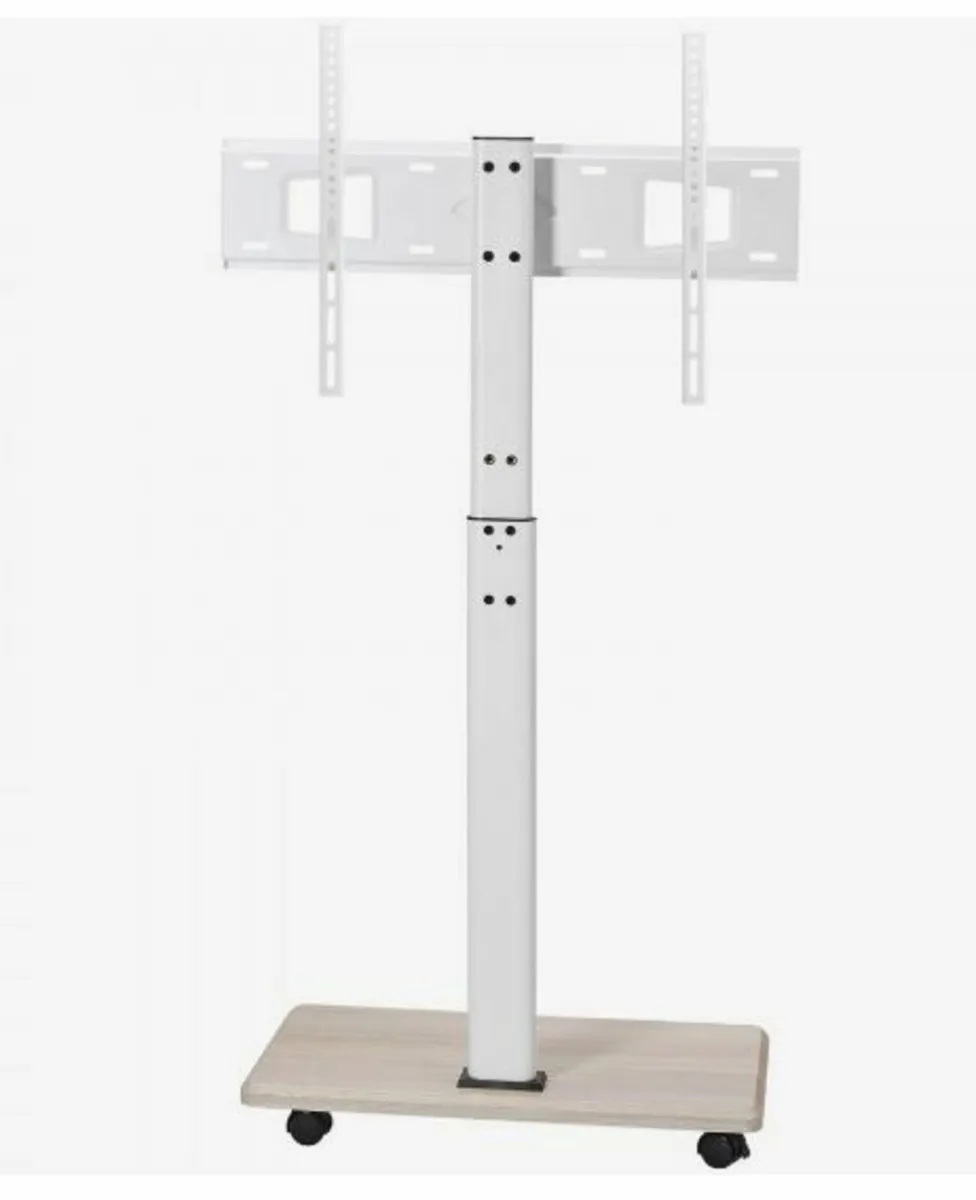 Rolling TV Stand Mobile TV Cart Holds - Image 4