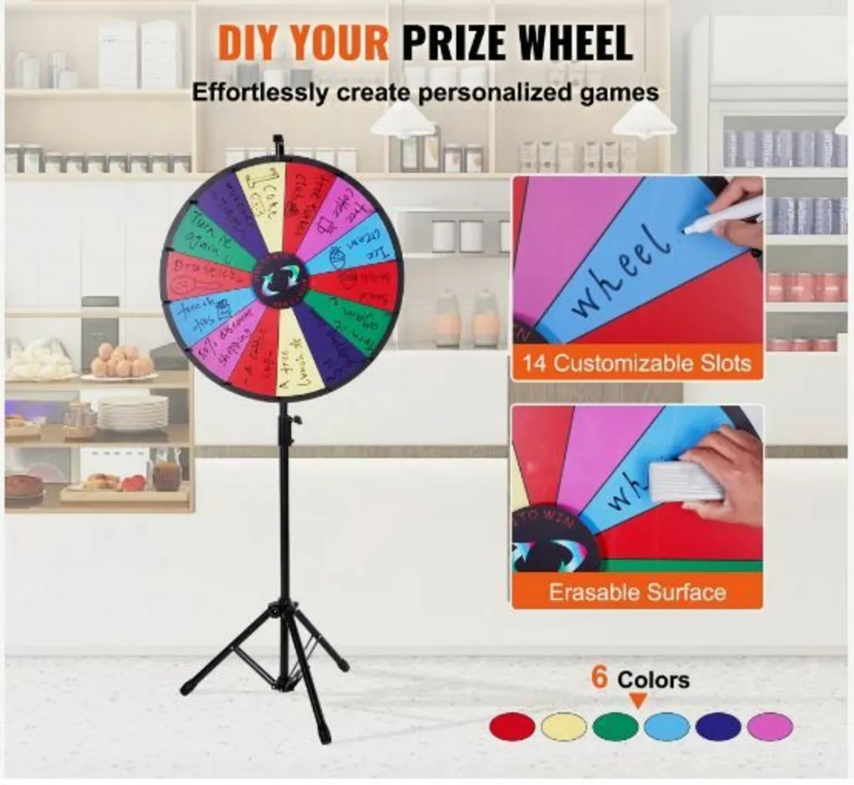 24” Color Prize Wheel Tripod Floor Stand - Image 2