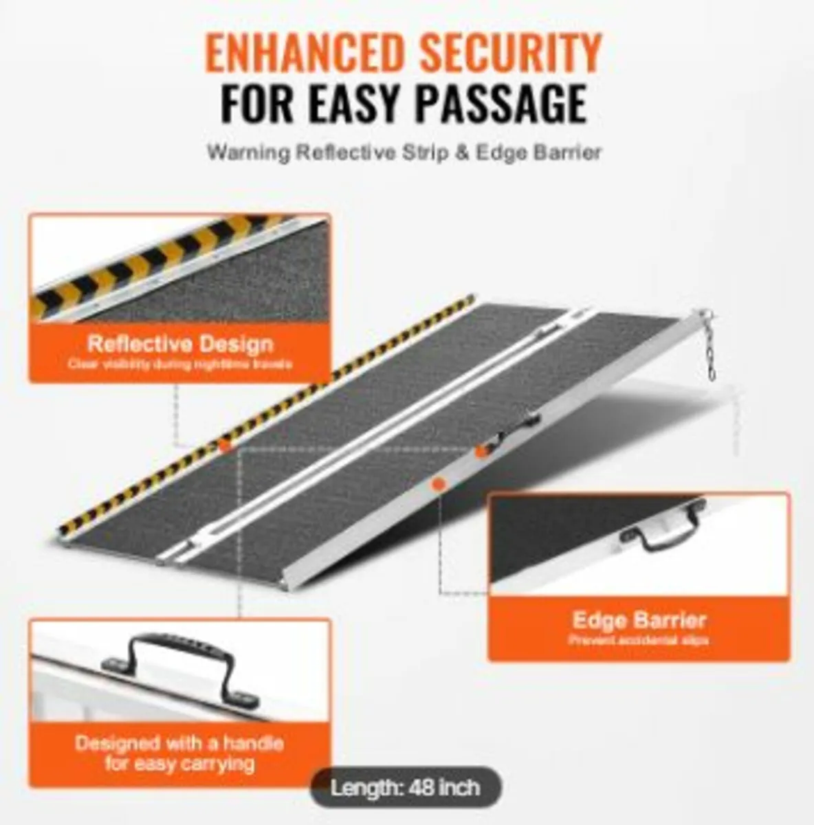 Portable Wheelchair Ramp, 4 ft 800 lbs - Image 4