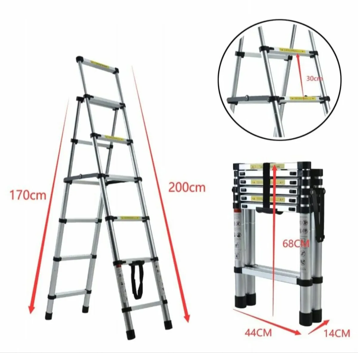 Portable Ladder A Shape Telescopic - Image 4